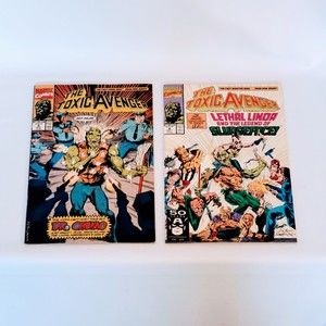 Vintage 1991 The Toxic Avenger Marvel Comics Issue. Lot OF 2 #4 & #5 VG-VG+